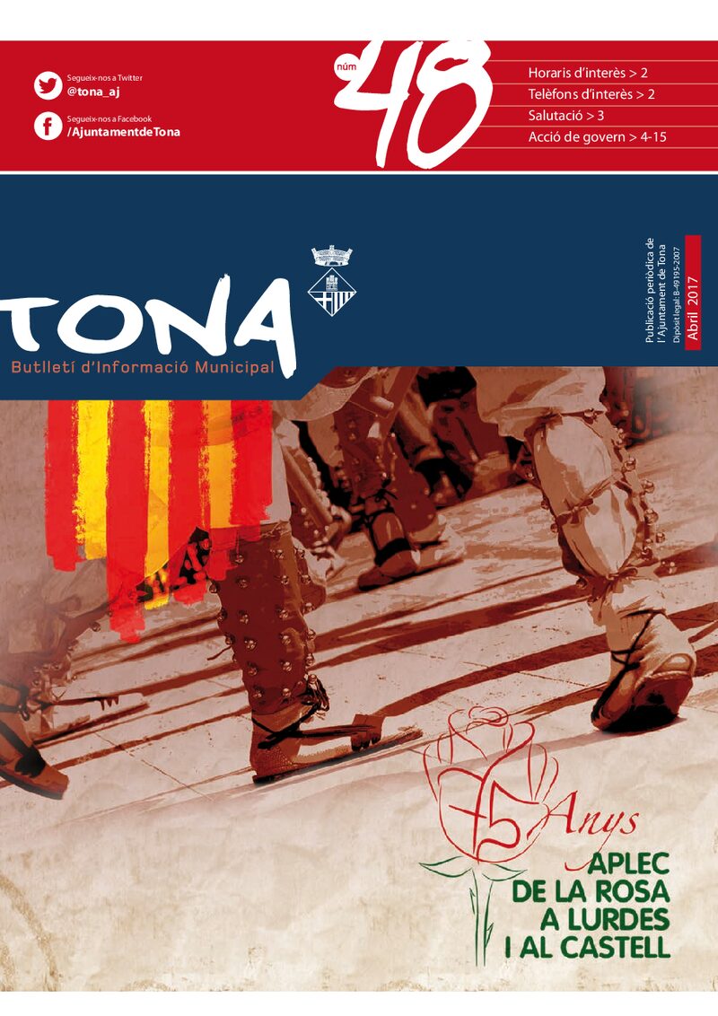 Portada: Butlletí municipal núm. 48 (Abril 2017)