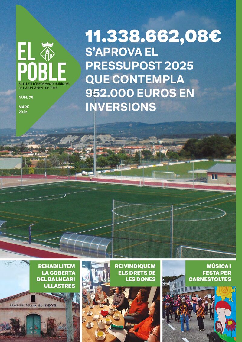 Portada: Butlletí municipal núm. 70 «El Poble» (Març 2025)