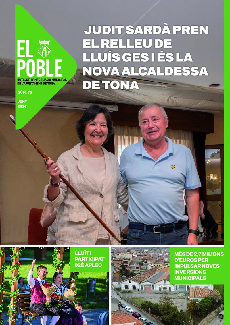 Portada: Butlletí municipal núm. 75 «El Poble» (Juny 2026)